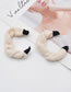 Fashion Off White Pleated Wool Braided Earrings
