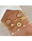 Fashion Gold Coloren-2 Alloy Diamond Star And Moon Love Bracelet Set