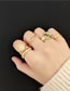 Fashion Gold Color Alloy Geometric Portrait Irregular Ring Set