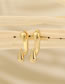 Fashion Gold Color Metal Drop Geometric Stud Earrings