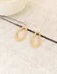 Fashion Gold Color Metal Geometric Frosted Cutout Ear Studs