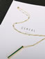Fashion Gold Color Metal Dripping Long Necklace