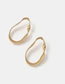 Fashion Gold Color Alloy Geometric Hollow Stud Earrings