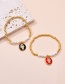 Fashion Red Copper Inlaid Zirconium Drop Oil Pearl Beaded Palm Bracelet