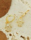 Fashion Gold Copper Inlaid Zirconium Palm Ear Ring