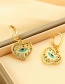 Fashion Color Copper Inlaid Zirconium Love Eyes And Earrings