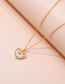Fashion Color Copper Inlaid Zirconium Love Eye Necklace