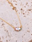 Fashion Color Copper Inlaid Zirconium Eye Necklace