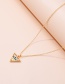 Fashion Color Copper Inlaid Zirconium Triangle Eye Necklace