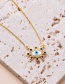 Fashion White Copper Inlaid Zirconium Drip Oil Eye Necklace