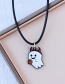 Fashion Silver Alloy Drip Oil Halloween Little Ghost Pumpkin Necklace And Earrings Set