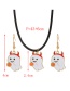 Fashion Gold Alloy Dripping Oil Halloween Ghost Necklace And Earrings Set
