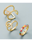 Fashion Zircon Gold-plated Copper And Zirconium Geometric Ring