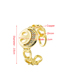 Fashion Big Smile 18k Copper Plated Gold Inlaid Zirconium Star And Moon Smiley Ring