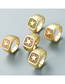 Fashion White Copper Plated 18k Gold With Zirconium Star Ring