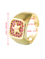 Fashion White Copper Plated 18k Gold With Zirconium Star Ring