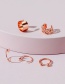 Fashion Rose Gold Alloy Geometric Star Chain Wide Brim Earrings Set