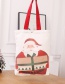Fashion Elderly Carry Backpack Bag Santa Canvas Tote Bag