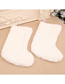 Fashion Christmas Socks White Plush Christmas Stocking