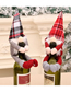 Fashion Grey Christmas Red Wine Bottle Wine Set