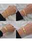 Fashion 4# Stainless Steel Gold-plated Open Geometric Bracelet