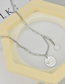 Fashion Silver Color Color Titanium Steel Smiley Face Stitching Necklace