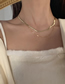 Fashion Gold Color Stainless Steel Double Snake Bone Chain Necklace