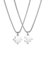 Fashion Puzzle Tag Square Stainless Steel Puzzle Necklace