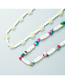 Fashion Color Geometric Color Pine Pearl Beaded Necklace