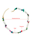 Fashion Color Geometric Color Pine Pearl Beaded Necklace