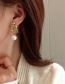 Fashion Gold Color Alloy Diamond Butterfly Pearl Stud Earrings