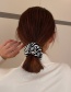 Fashion Black And White Striped Hair Tie Striped Pleated Hair Tie