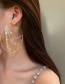 Fashion Silver Color Metal Diamond-studded Geometric Earrings