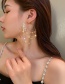 Fashion Silver Color Metal Diamond-studded Geometric Earrings
