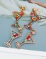 Fashion Light Color Alloy Diamond Color Hollow Wine Cup Earrings