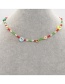 Fashion Color Christmas Crystal Beads Bead Soft Pottery Necklace