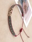 Fashion Red Grid Striped Knitting Diamond Bracelet