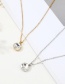 Fashion Steel Color Stainless Steel Double Water Drill Necklace