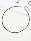 Fashion Black Stainless Steel Diamond Chain Necklace