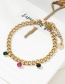 Fashion Gold Color Stainless Steel Diamond Chain Bracelet