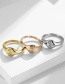 Fashion Rose Gold Color Titanium Steel Rose Ring