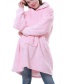 Fashion Red Flannel Hooded Pullover Nightgown