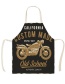 Fashion 26# Motorcycle Printed Letter Linen Apron