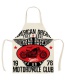 Fashion 12# Motorcycle Printed Letter Linen Apron