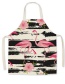 Fashion 15# Flamingo Print Cotton And Linen Apron
