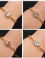 Fashion 3# Copper Plated Real Gold Color Chain Eye Bracelet