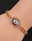Fashion 1# Gold Color-plated Copper Color Zirconium Eye Bracelet