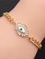 Fashion 4# Copper Inlaid Color Zirconium Eye Bracelet