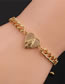 Fashion 3# Bronze Plated Real Gold Color Micro-inlaid Zirconium Virgin Mary Bracelet