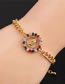 Fashion 4# Bronze Plated Real Gold Color With Zirconium Virgin Mary Bracelet